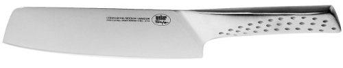 Weber Cuchillo multiusos de cocina Deluxe, hoja de 19cm, de acero inoxidable alemán de alta calidad, monobloque, extra afilado, mango ergonómico - Plata (17071)