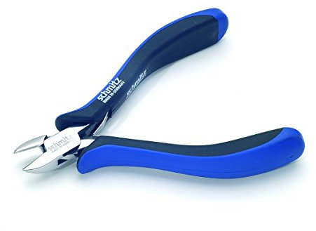 schmitz ESD Alicate Pince Coupante de Côté Tenazas Cortar Alambre 125mm, Tête Ovale avec Biseau avec Support Métal 3211 HS 22