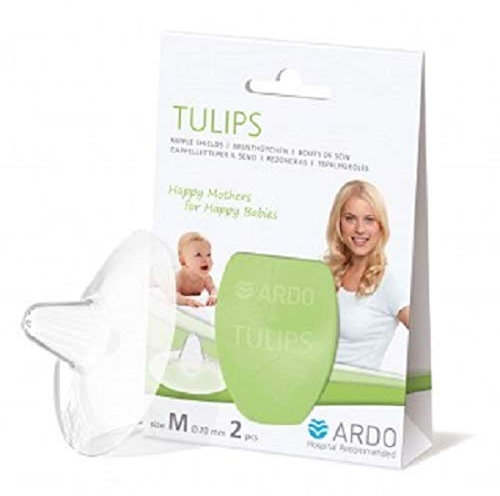 Ardo Tulips Brusthütchen aus Silikon – Größe M – Hauchzartes BPA-freies Stillhütchen für schmerzende Brustwarzen beim Stillen – Erleichtert die Ernährung des Babys mit Muttermilch – 20mm