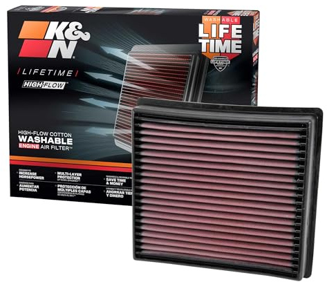 K&N Performance Diesel High-Flow Lifetime Engine Air Filter: Increase Power: Premium, Washable: Compatible with 2013-2026 RAM: 2500, 3500, 4500, 5500, 33-5005