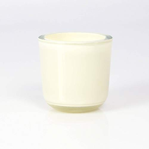 INNA-Glas Litet te-ljusglas – Te-ljushållare Nick, krämfärgat, 8 cm, Ø 8 cm