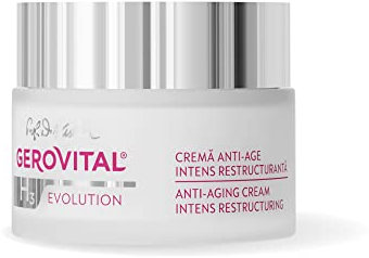 Crema Notte Ristrutturante Anti-età Intensa con Effetto Antirughe, Rigenera e Nutre il Viso, Effetti Immediati e Durevoli, Gerovital H3 Evolution 50 ml