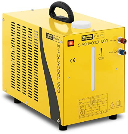 Stamos Germany - S-AQUACOOL 1000 - Wasserkühler für Schweißgeräte/Plasmaschneider (9 L, 1.600 W, 230 V, 3 bar, 13 kg, Edelstahl) gelb
