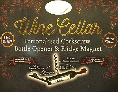 Bottle Opener/Corkscrew ~ NAMES (M ) ~ Corkscrew/Bottle Opener and Fridge Magnet (Melanie)