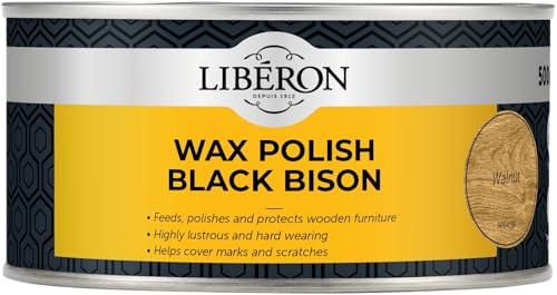 Libéron Wax Polish Black Bison Paste Walnut 500ml