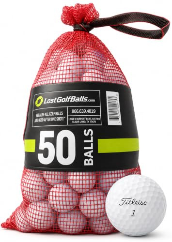 LostGolfBalls Titleist Near Mint Pro V1 AAAA recycelte gebrauchte Golfbälle, 50 Stück