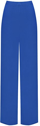 WearAll - Übergröße Damen Palazzo Weite Bein Hosen - Königsblau - 44-46