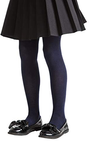 SockShop Girls 1 Pair Plain Bamboo Tights Navy 9 to 10 years