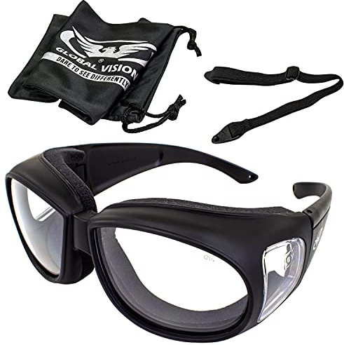 Global Vision Outfitter Motorcycle Glasses (Black Frame/Clear-Smoke Lens)