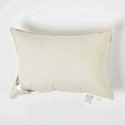 Homescapes Kissenfüllung 35x50 cm – Füllkissen mit Bezug aus GOTS-zertifizierter Bio-Baumwolle & Super-Mikrofaserfüllung, Oeko-TEX-Zertifiziert, hypoallergen, formstabil, für Sofa & Bett