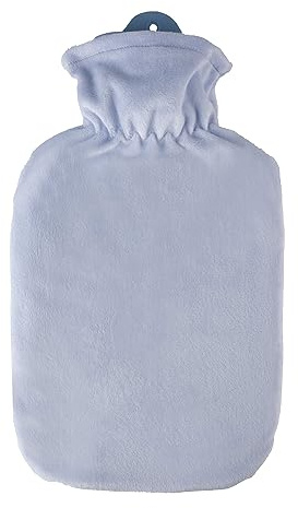 Sänger 2,0 Liter Gummi-Wärmflasche mit klassischem Flauschbezug in Farbe pastell blau