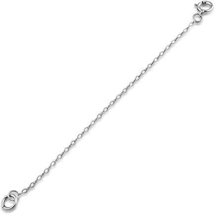 Nostrand Sterling Silver 1mm Necklace Extender Chain | Available Lengths 1, 2, 3, 4, 5, 6 | Extension Chain For Your Necklace, Bracelet, Anklet And Other Jewelry (5 Inches)
