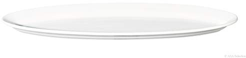 ASA 4739147 Grande Ovale Platte Keramik, weiß glänzend, 59 x 20 x 10 cm
