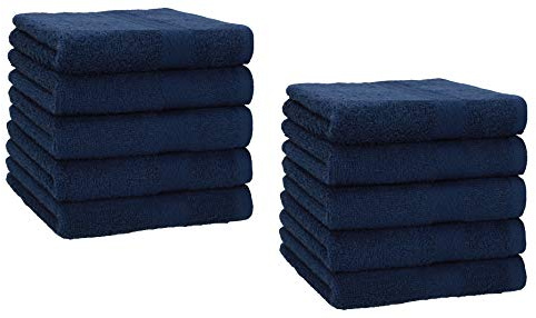 Betz Set di 10 lavette Premium misura 30 x 30 cm 100% cotone Colore Blu scuro