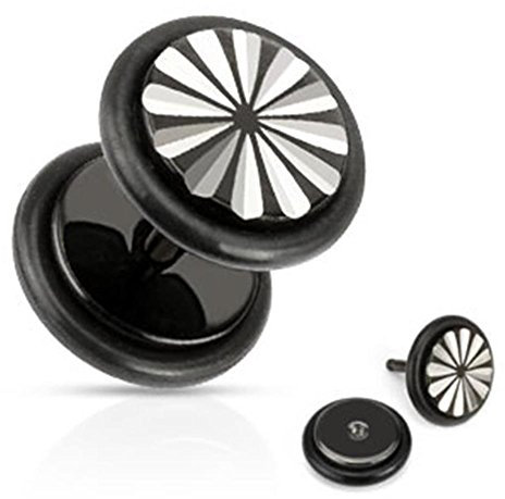 Paula & Fritz® Fake Plug aus Edelstahl Chirurgenstahl 316L Taper Dehnstab Blum...