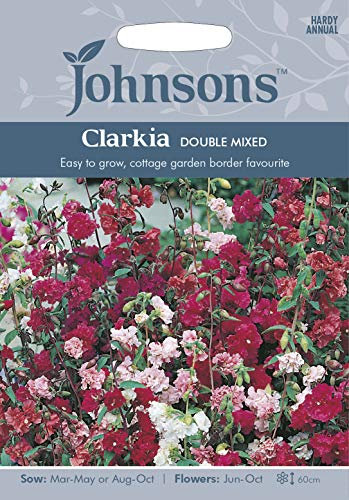 Johnsons 21113 Flower Seeds, CLARKIA Double Mixed