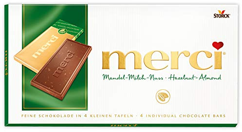 merci Mandel Milch Haselnuss Schokolade 3er Set (3x100g Tafel)
