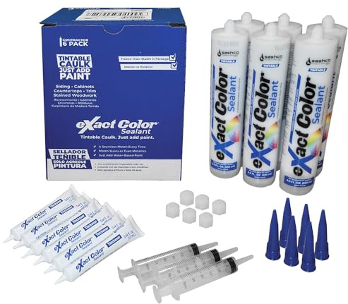 Sashco-12005 Exact Color Sealant with 9.5-Ounce Cartridge Contractor Case, 6-Pack