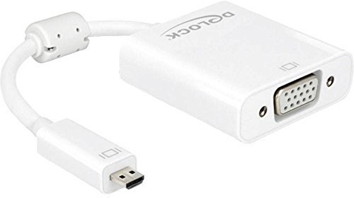 Delock 65557 ADAPTADOR DE Cable HDMI Micro-D VGA, Micro USB B, 3.5MM Blanco
