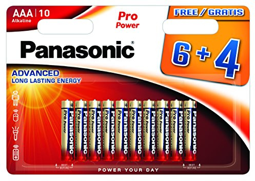 Panasonic Pro Power AAA (LR03)-Lot de 10 piles alcaline 6 4 gratuits
