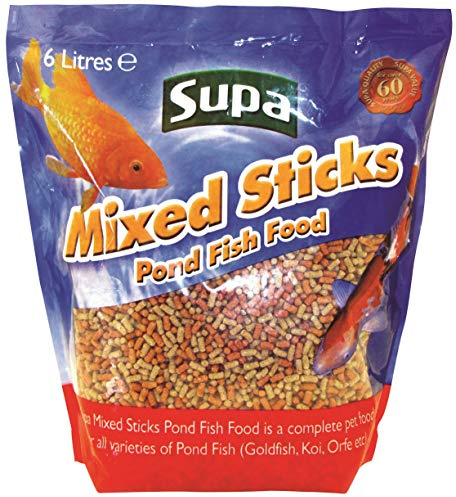Supa Mixed Koi and Pond Sticks, 6L Sachet | Premium Quality Fish Food Offering A Nutritionally Balanced Diet