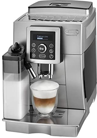 De'Longhi Perfetto Magnifica S Cappuccino ECAM23.460.S Macchina da Caffè Automatica per Espresso e Cappuccino, Caffè in Grani o in Polvere, LatteCrema System, Spegnimento Programmabile, Silver