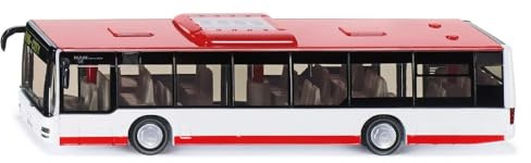 Siku 3734, Autobus Urbano, 1:50, Metallo,Plastica, Porte apribili, Rosso,Bianco