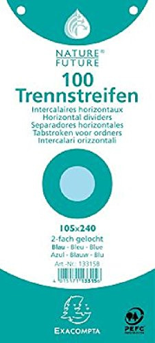 EXCACOMPTA Trennstreifen Premium/13315B, blau, Inh. 100