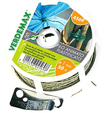 Verdemax 4569 - Alambre de Acero plastificado (Longitud m 50), Color Verde