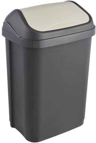 keeeper Mülleimer mit Schwingdeckel, 10 l, Swantje, Graphit-Grau