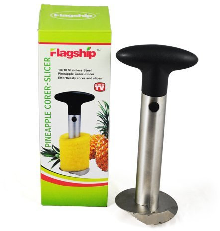 SODIAL(TM) Cortador de Pina de Acero Inoxidable, Maquina de Cortar y Deshuesar
