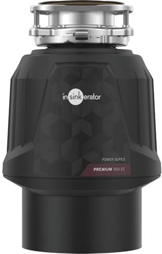 Insinkerator Premium 550 EC - Tritatutto per rifiuti da cucina con motore a induzione da 0,5 CV e interruttore dell'aria