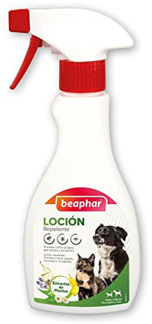 Beaphar Loción Repelente Natural para Perros y Gatos - Ingredientes Naturales - 3 Meses de protección Natural contra pulgas, garrapatas y Mosquitos - Apto para Todo Tipo de Perro y Gato - 250 ml