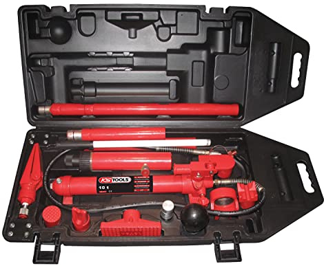 KS Tools 160.0174 Karosserie-Set, 10 Tonnen, weiß | Karosseriewerkzeugkoffer, 10 Tonnen, Profi-Werkzeug, Chrom-Vanadium