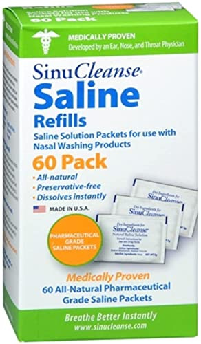 SinuCleanse Saline Refills 60 Packets 60 Each (Pack of 4)