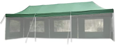 Nexos Pavillondach Ersatzdach Wechseldach für Profi Falt-Pavillon 3x9m - Dachplane 270g/m² PVC-Coating versiegelte Nähte wasserdicht – Farbe: grün