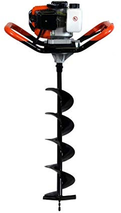 GT Garden Benzin Erdlochbohrer 3 PS, 52 cm3, inkl. 1 Bohrer 150 mm