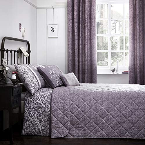 Dreams & Drapes - Hanworth - Easy Care Bedspread - Heather, 195 x 229cm, Quilted Bedspread, Purple