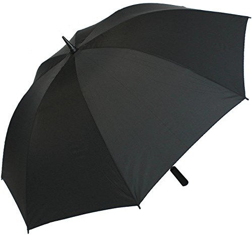 Unbekannt Golf Schirm XXL Partner Regenschirm Fiberglas Birdie Stabgriff schwarz