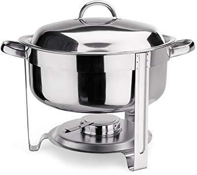 WAS 1460 750 Soupes en Acier Inoxydable Nickel-Chrome avec 2 récipients à pâte Combustible, ferrures en Acier Inoxydable, 7,5 l, Ø 30 cm, Hauteur 34 cm
