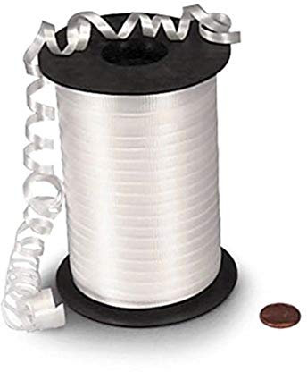 Paper Mart White Crimped Curling Ribbon, 3/16 X 500 Yards