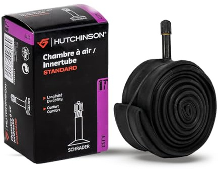 Hutchinson - Cámara de Aire - City - Estándar - Resistencia y Antipinchazos - Válvula Schräder o Presta - Espesor 0,9 mm - 32 MM o 48 MM