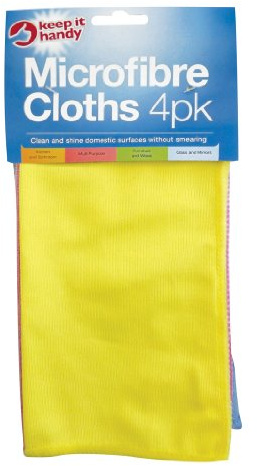 Microfibre Cloths Cleaning Towels Large 4pk Car Valet Home Office
