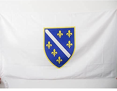AZ FLAG Bandiera Bosnia ed Erzegovina 1992-1998 150x90 cm Asola | Uso interno ed esterno bandiera decorativa bosniaca doppie cuciture e bordi rinforzati con guaina per asta poliestere 100D