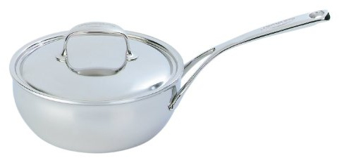 Demeyere Atlantis ´konische Sauteuse, Soßentopf, Stieltopf mit Deckel 20cm Durchmesser, 2l, Volumen und 7,5 cm h.