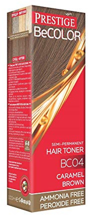Vips Prestige - Teinture Semi Permanente BeColor Brun Caramélisé BC04, Sans Ammoniaque Sans Peroxyde