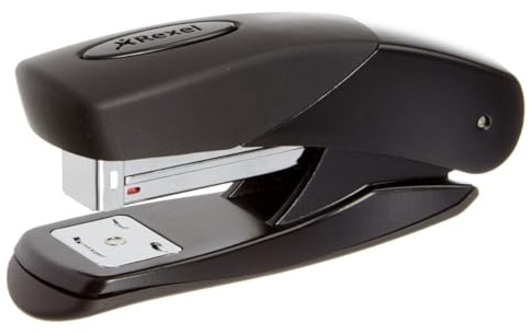 Rexel Choices Matador Half Strip Stapler, 25 Sheet Capacity, Uses 24/6 and 26/6 Staples, Metal Body, Black, 2100000