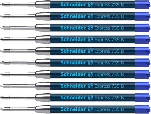 Schneider 7373 Express 735 B Internationale Großraummine (dokumentenecht) 10er Packung blau ,