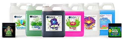 Complete Plant Food Fertilizer Set | Elite High Yield System Economy (32 oz Bottles) | for All Gardens & Plants | Hydroponic Aeroponic Soil Coco Coir | Made in USA | Blue Planet Nutrients