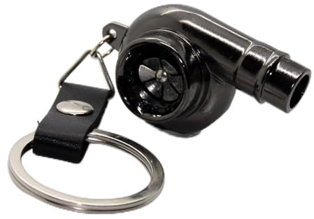 LED-Mafia Schlüsselanhänger - Turbo mit Lederband - Turbolader Metall Auto Boost Anhänger Schlüssel